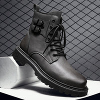 Thumbnail for High-Quality Men's Ankle Leather Boots - NetPex