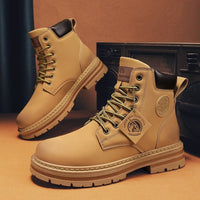 Thumbnail for High Top Boots Men's Leather Shoes - NetPex