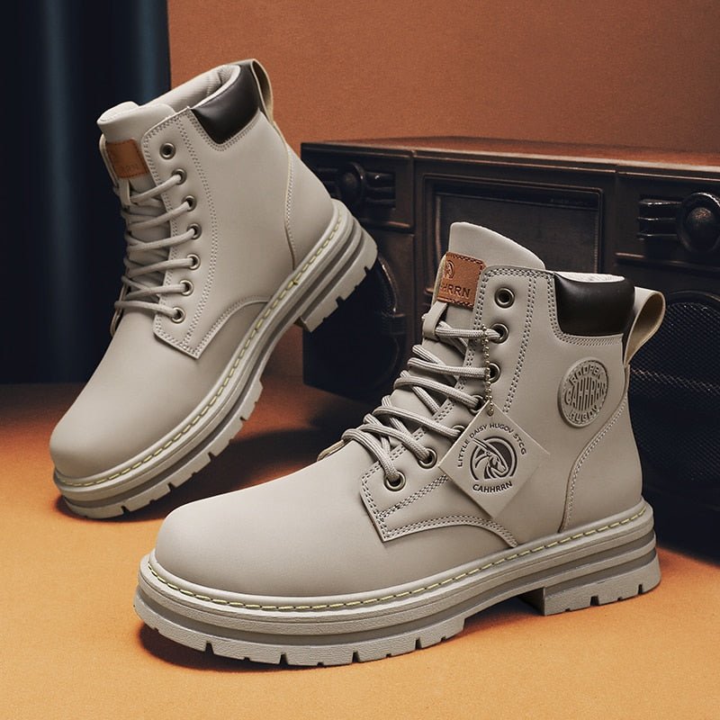 High Top Boots Men's Leather Shoes - NetPex