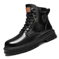 Thumbnail for High Top Boots Men's Leather Shoes - NetPex