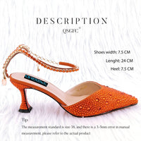 Thumbnail for Italian Design Luxury Women's Pointed Shoes And Bag Set - NetPex