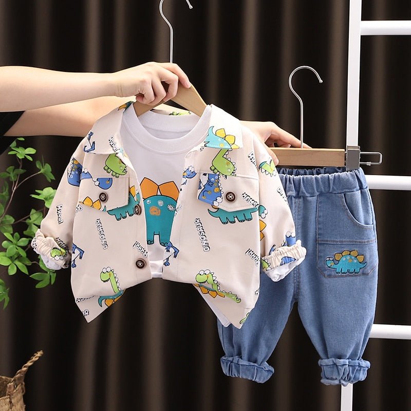 Jacket Suit T-Shirt Pants 3Pcs/sets - Baby Boys Clothes - NettPex