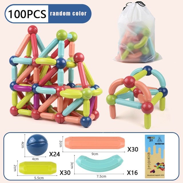 Kids Magnetic Constructor Blocks Stick - NetPex