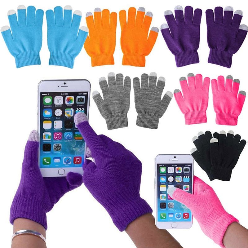 Knit Gloves Hand Warmer for Touches screen smart phone - NettPex