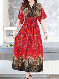 Thumbnail for Large Swing Printed Dress Long Skirt - NettPex