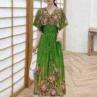 Thumbnail for Large Swing Printed Dress Long Skirt - NettPex