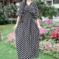 Thumbnail for Large Swing Printed Dress Long Skirt - NettPex