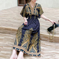 Thumbnail for Large Swing Printed Dress Long Skirt - NettPex