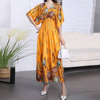 Thumbnail for Large Swing Printed Dress Long Skirt - NettPex