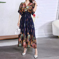 Thumbnail for Large Swing Printed Dress Long Skirt - NettPex