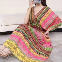 Thumbnail for Large Swing Printed Dress Long Skirt - NettPex