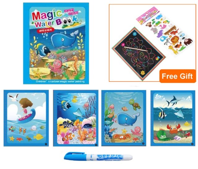 Magic Water Drawing Coloring Book - NetPex