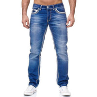 Thumbnail for Men Jeans, Stretch Denim Straight Pants Spring Summer - NetPex