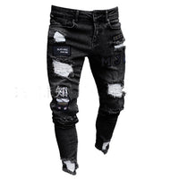 Thumbnail for Men Stretchy Ripped Skinny Jeans - NetPex