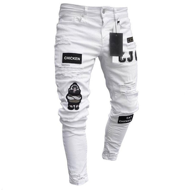 Men Stretchy Ripped Skinny Jeans - NetPex