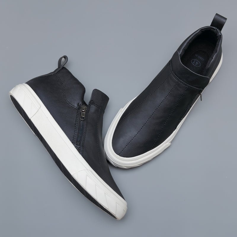 Men Vulcanized Leather Loafer Shoes - NetPex