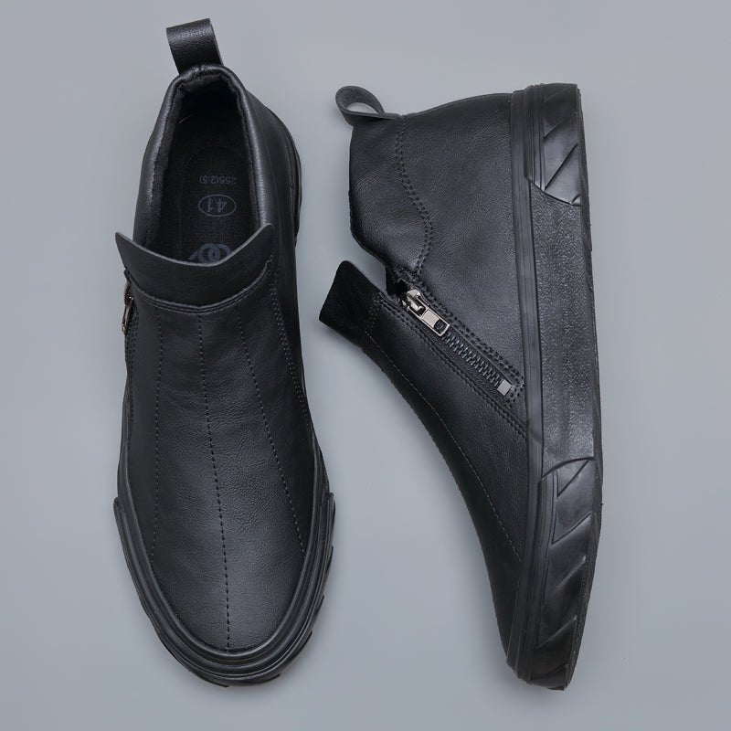 Men Vulcanized Leather Loafer Shoes - NetPex