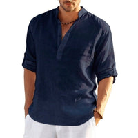 Thumbnail for Men's Linen Long Sleeve Shirt - NetPex