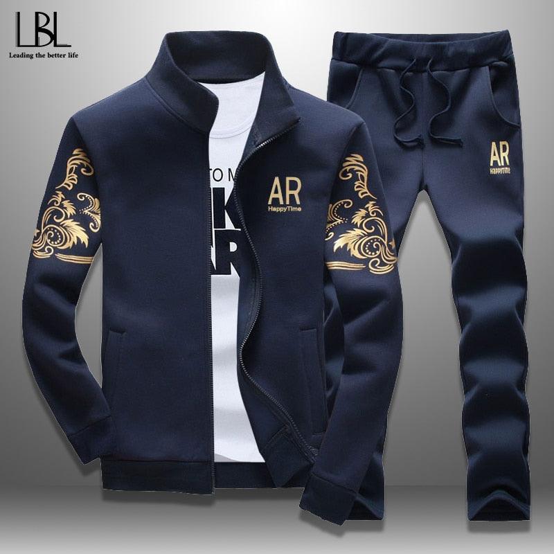 Men's Zipper Sweat Suit Set - NetPex