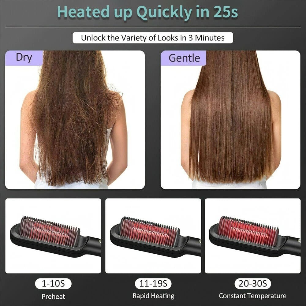 Multi-speed Curling Iron Hairbrush - NetPex