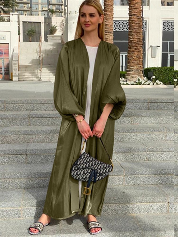 Muslim Dress Silky Kimono Dubai -Turkey - NetPex