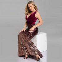 Thumbnail for New Arrival Dress V-Neck Sleeveless Long Party Perspective Dresses - NettPex