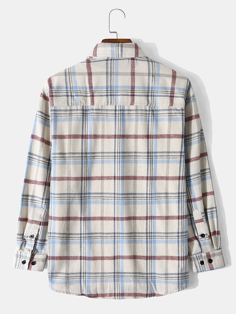 Plato White Plaid Long Sleeve - NetPex