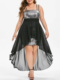 Thumbnail for Plus Size Women Clothing - Sequin Sexy High Corset Dresses - NettPex