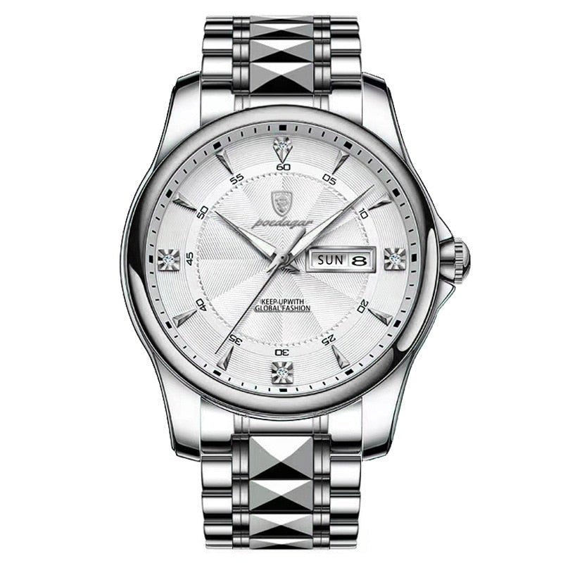 POEDAGAR Stainless Steel Men Watch - NetPex