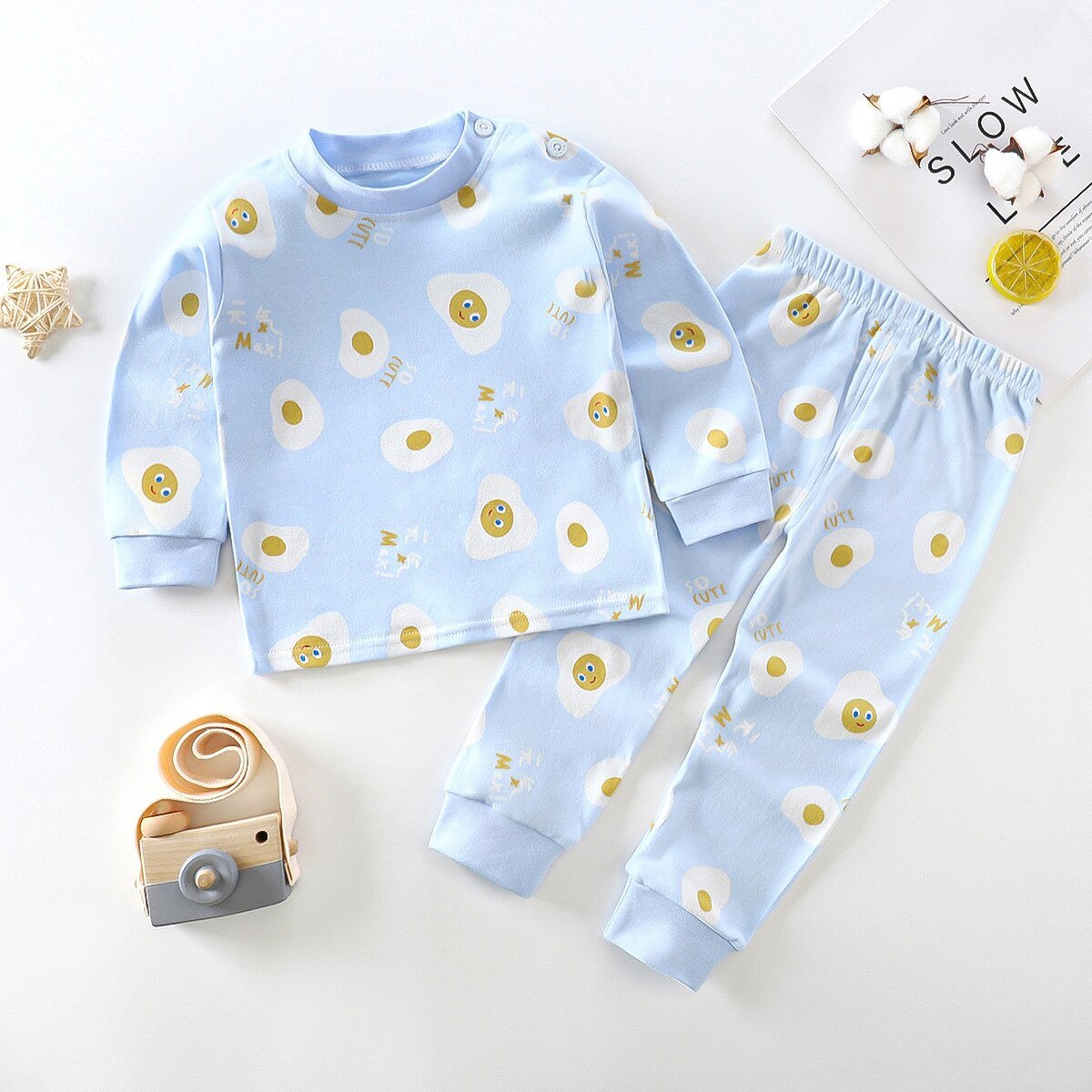 Pure Cotton Kids Pajama Set Baby Boys Girls - NetPex