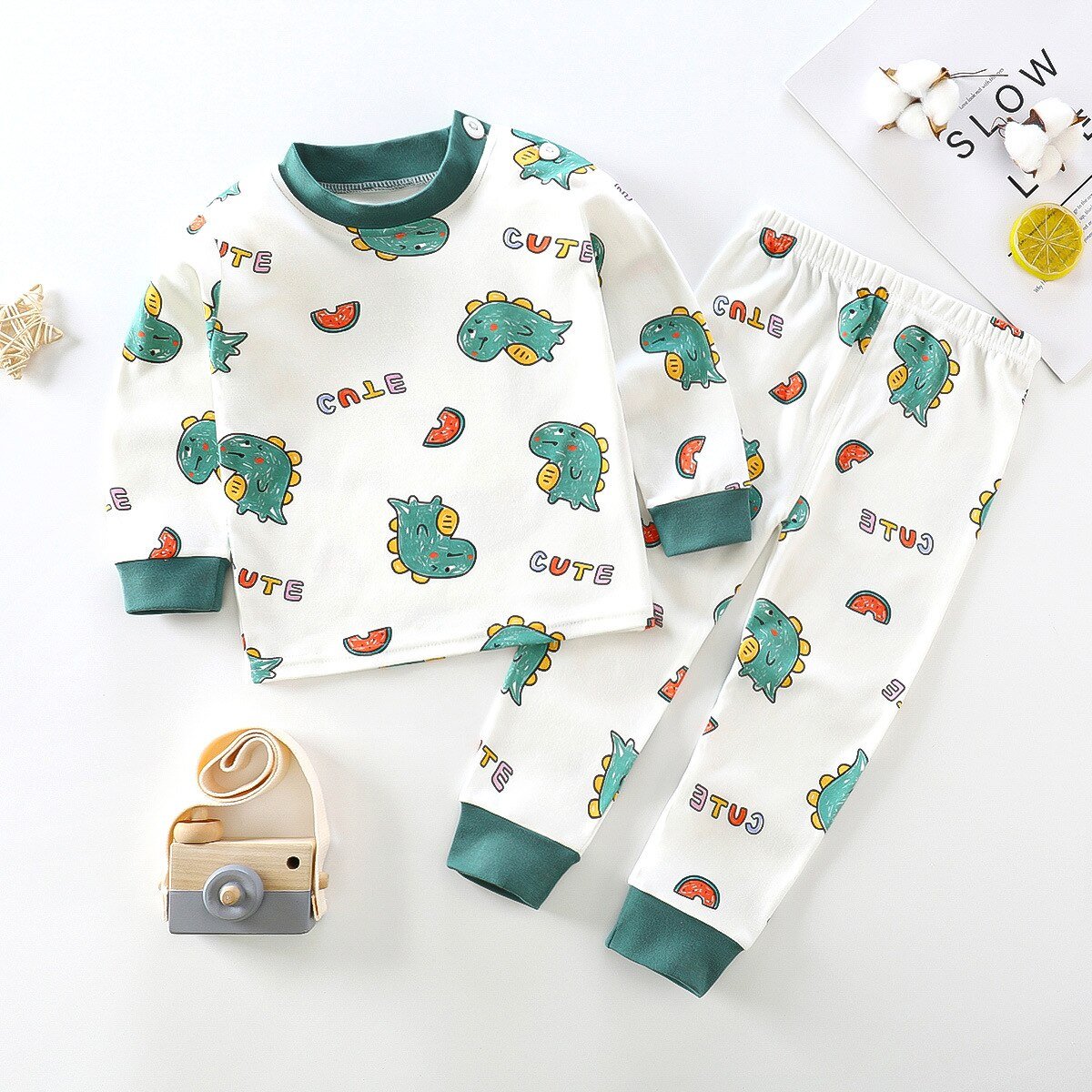 Pure Cotton Kids Pajama Set Baby Boys Girls - NetPex