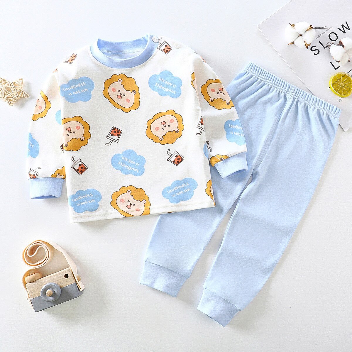 Pure Cotton Kids Pajama Set Baby Boys Girls - NetPex