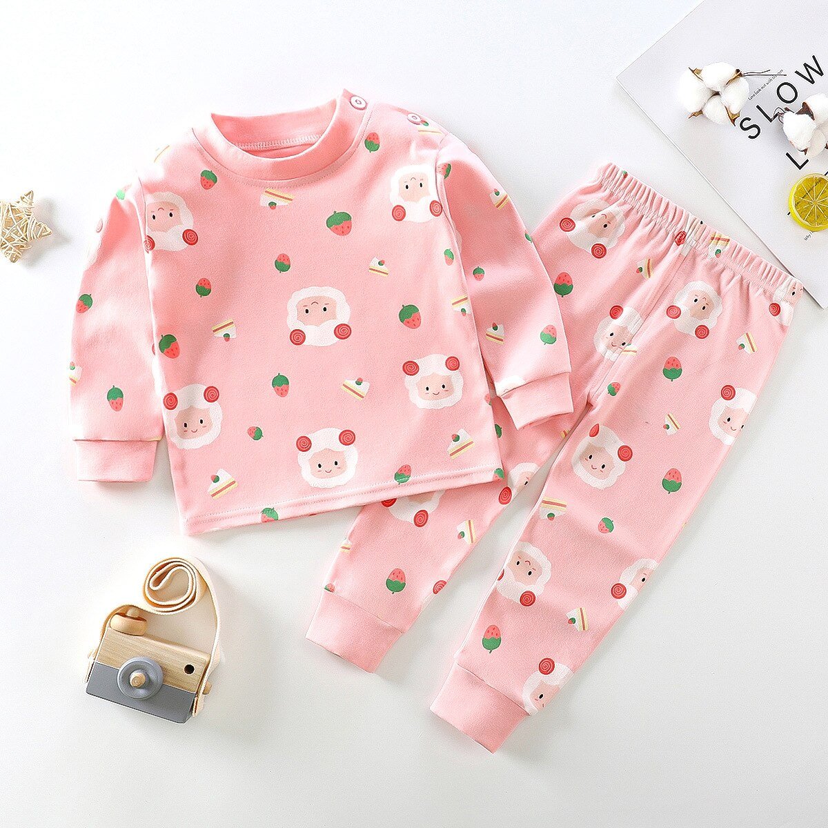 Pure Cotton Kids Pajama Set Baby Boys Girls - NetPex