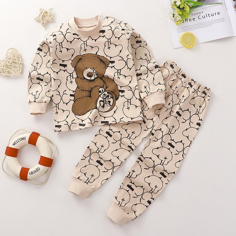 Pure Cotton Kids Pajama Set Baby Boys Girls - NetPex