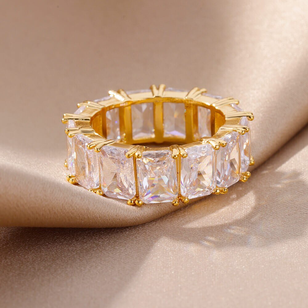 Rectangle Zircon Rings - NetPex