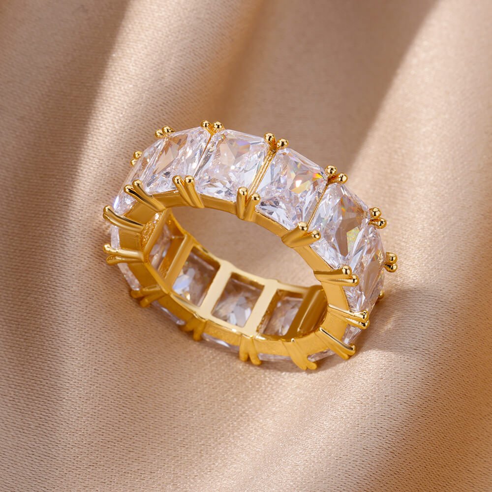 Rectangle Zircon Rings - NetPex