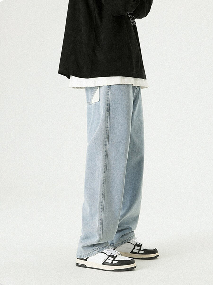 Retro Loose Straight Wide Leg Pants - NetPex