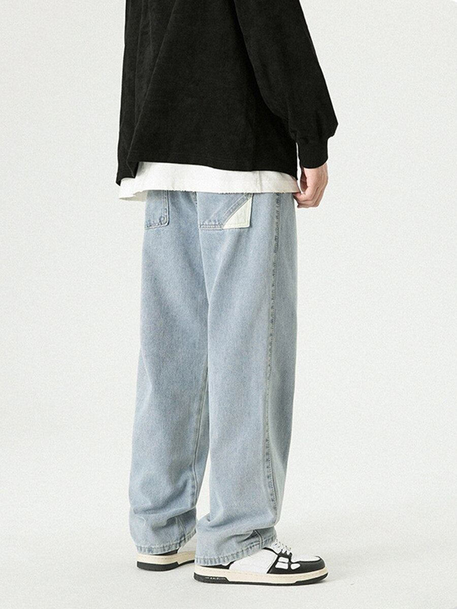 Retro Loose Straight Wide Leg Pants - NetPex