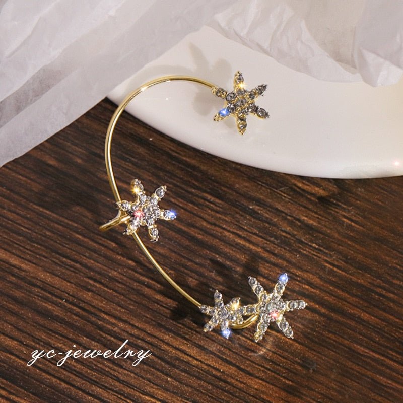 Shining Zircon Butterfly Ear Cuff Earrings for Women - NetPex