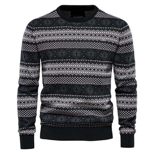 Spliced Cotton Men's Sweater - NetPex