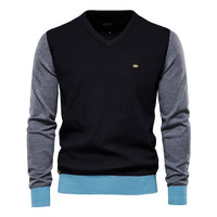 Thumbnail for Spliced Cotton Men's Sweater - NetPex