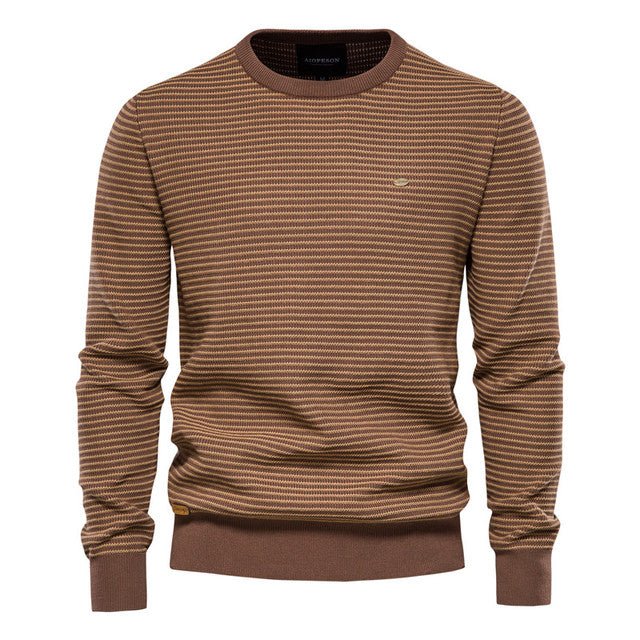 Spliced Cotton Men's Sweater - NetPex