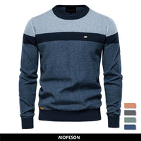 Thumbnail for Spliced Cotton Men's Sweater - NetPex