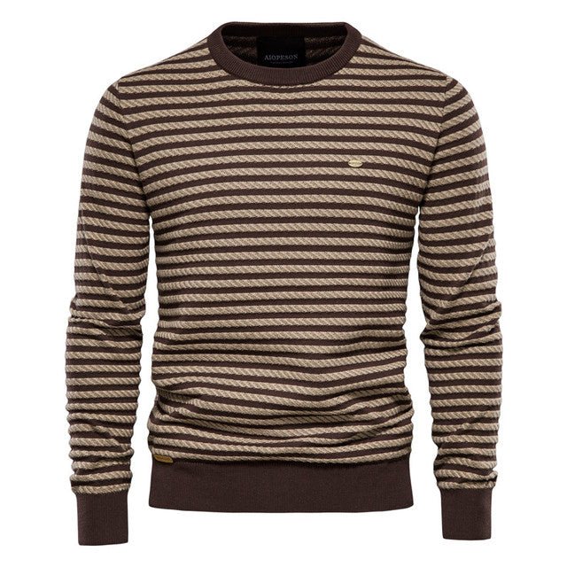 Spliced Cotton Men's Sweater - NetPex