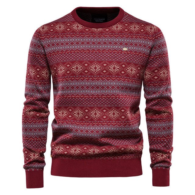 Spliced Cotton Men's Sweater - NetPex