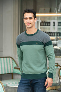 Thumbnail for Spliced Cotton Men's Sweater - NetPex