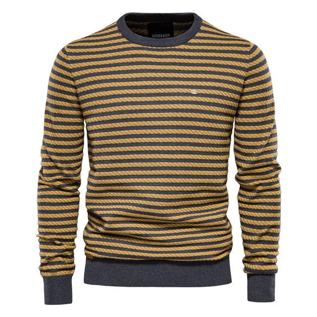 Spliced Cotton Men's Sweater - NetPex