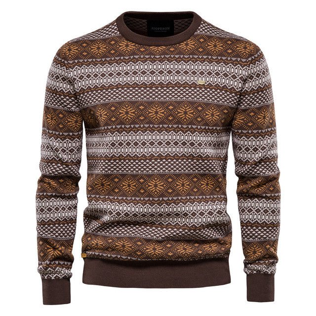 Spliced Cotton Men's Sweater - NetPex