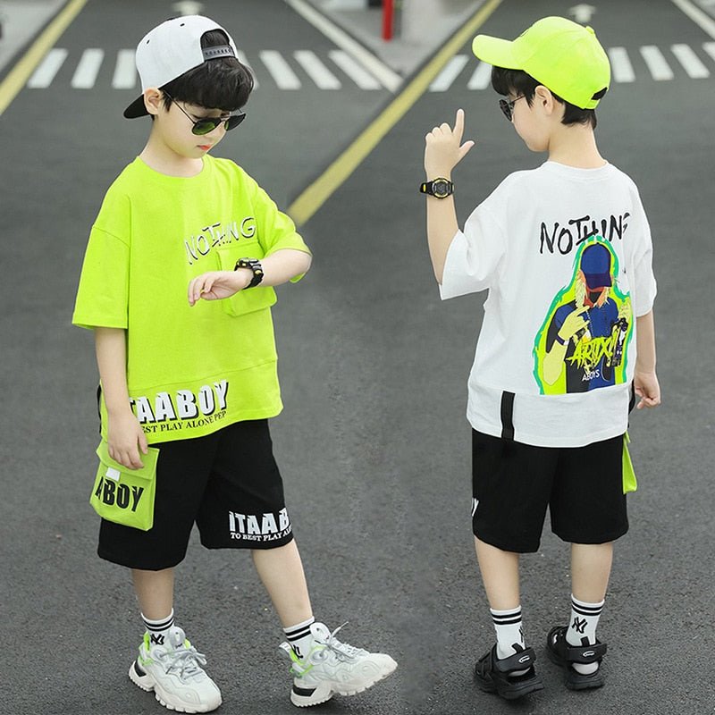 Summer Suit Baby Hip Hop Short Sleeve + Pants - NetPex