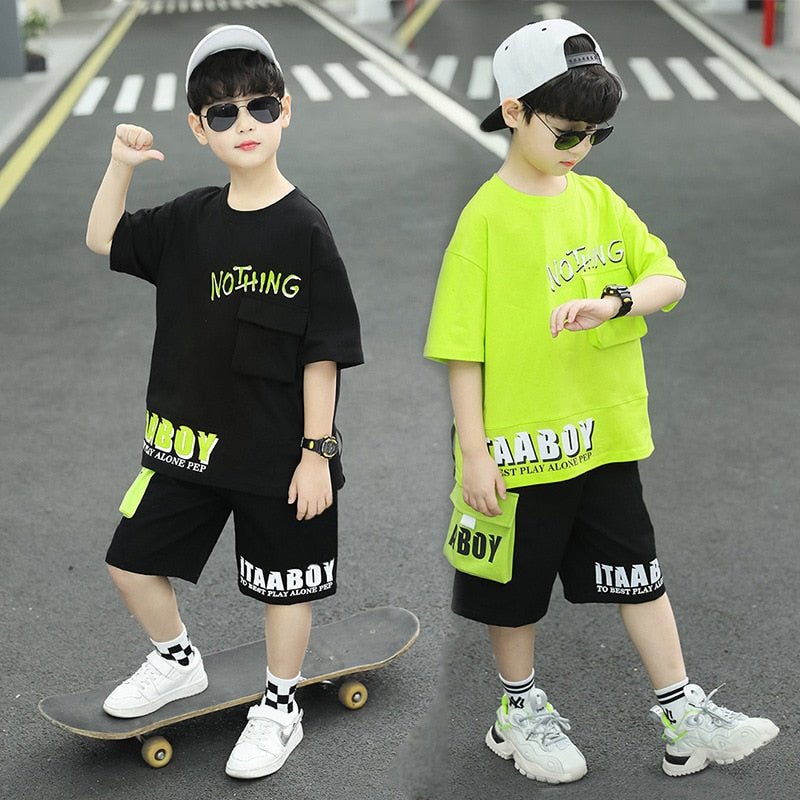 Summer Suit Baby Hip Hop Short Sleeve + Pants - NetPex